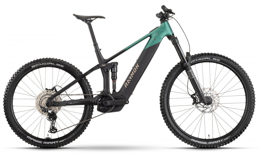 Elektriskais velosipēds Raymon Vamok Comp 29"-27.5" 800 2026 black-sea green - 1