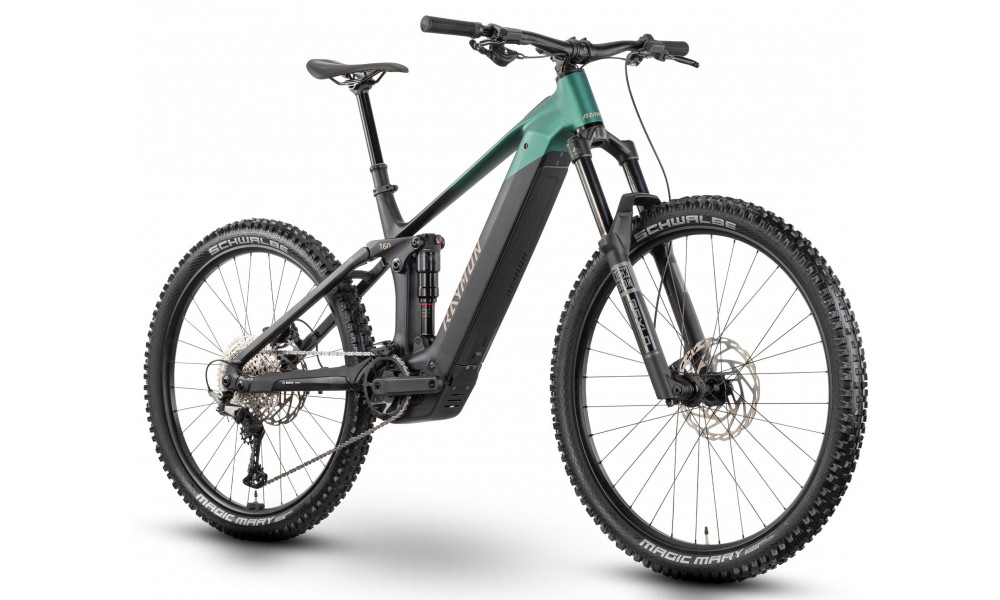 Elektriskais velosipēds Raymon Vamok Comp 29"-27.5" 800 2026 black-sea green - 2