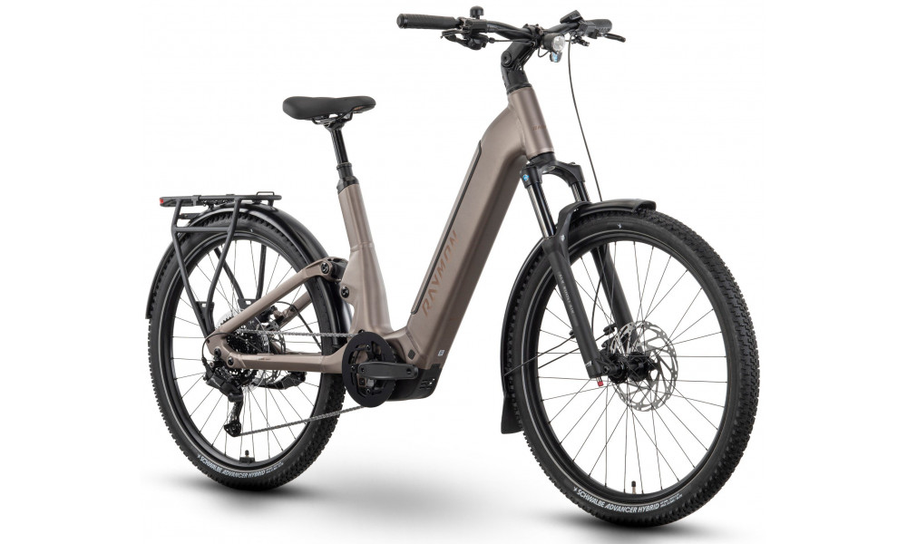 Elektriskais velosipēds Raymon Tavano Pure 27.5" 600 Easy Entry 2026 taupe grey - 2