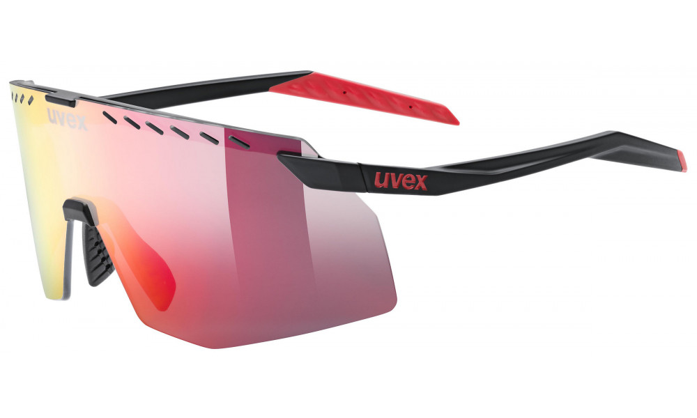 Brilles Uvex pace stage black matt / mirror red - 1