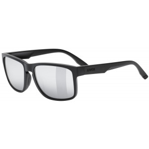Brilles Uvex poise black matt / mirror silver