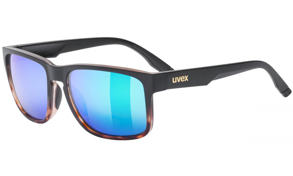 Brilles Uvex poise black-demi matt / mirror green - 1