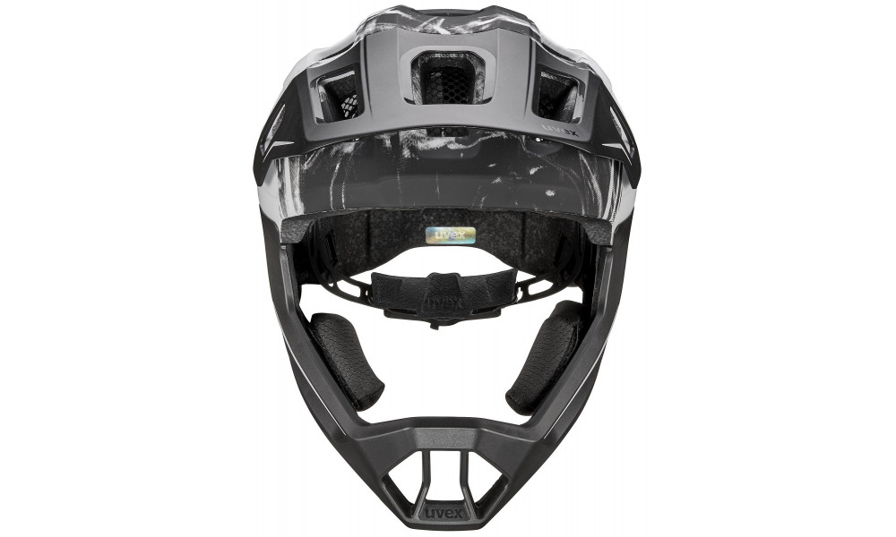 Ķivere Uvex react jr fullface black-white matt - 3