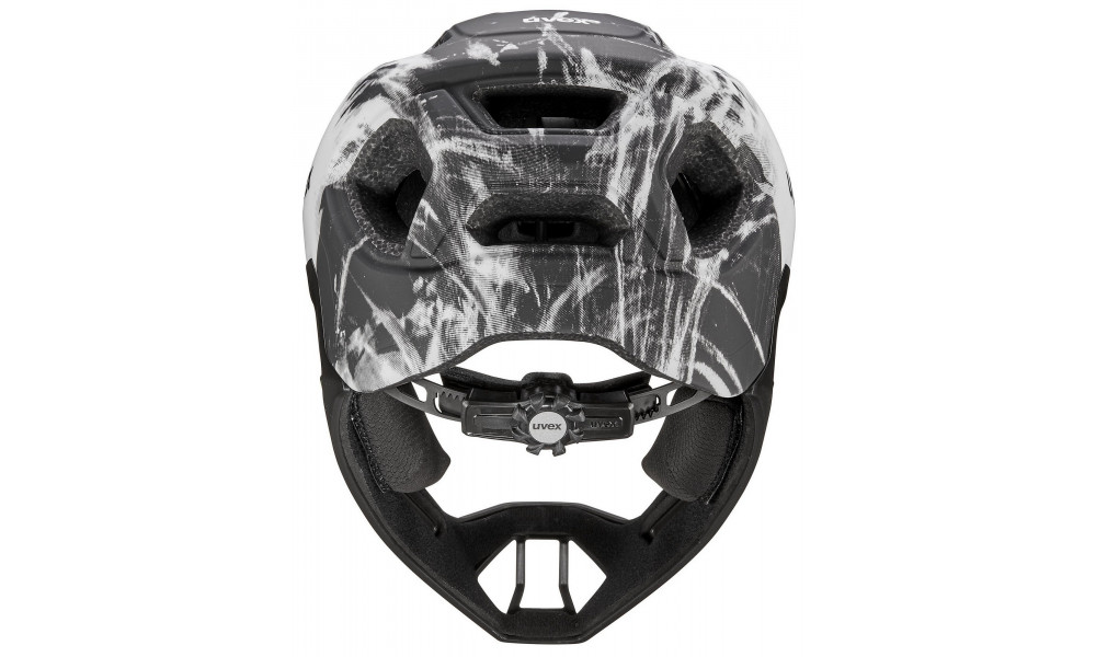Ķivere Uvex react jr fullface black-white matt - 4