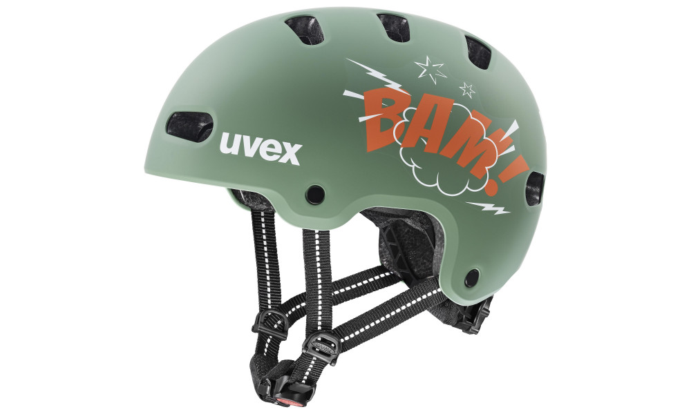 Ķivere Uvex kid 4 style bam moss green-papaya matt - 1
