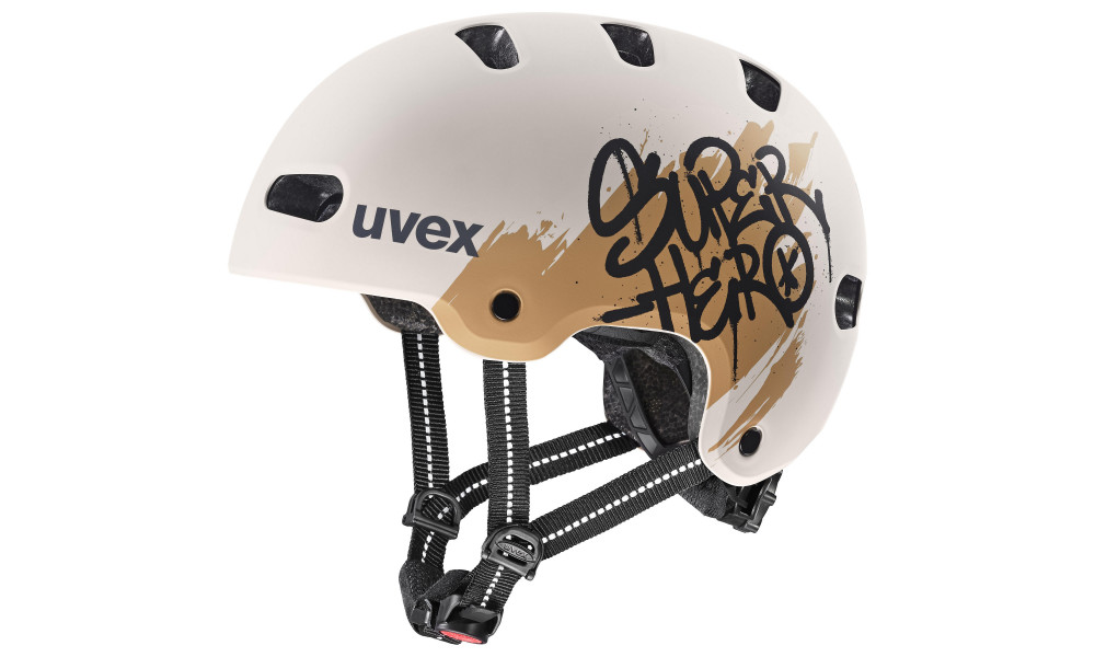 Ķivere Uvex kid 4 style super hero warm grey matt - 1