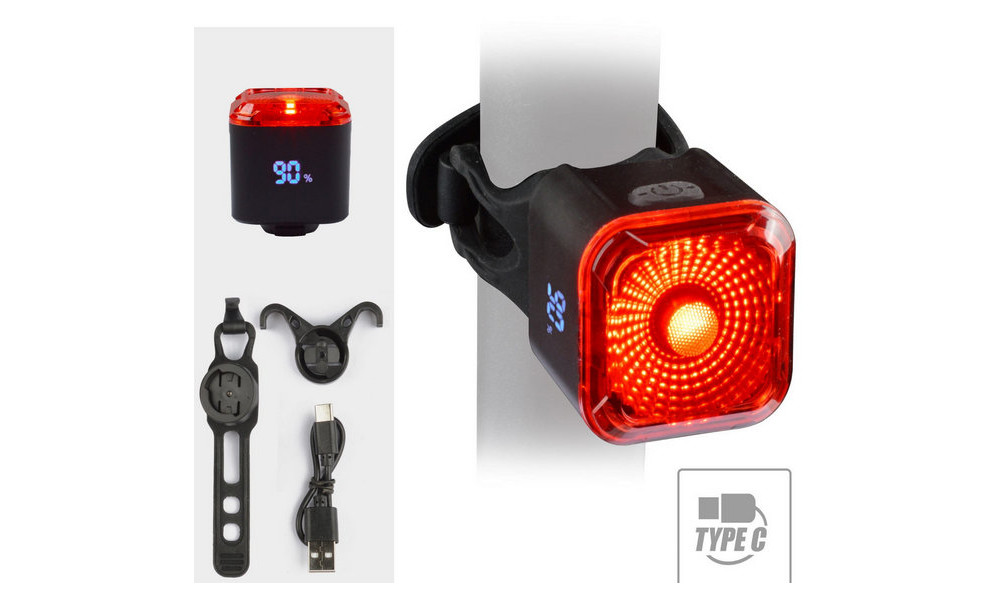 Aizmugurējais lukturis ProX Maia SMD 25Lm Brake Auto Memory USB - 4