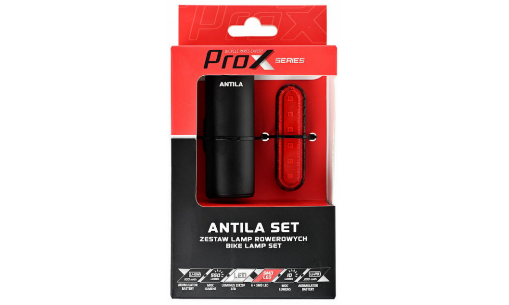 Apgaismojums komplekt ProX Antila 550Lm + 10Lm Safe+Memory USB - 7