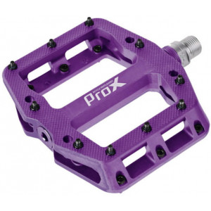 Pedāļi ProX Base Pro 26 plastic Pins axle Cr-Mo purple