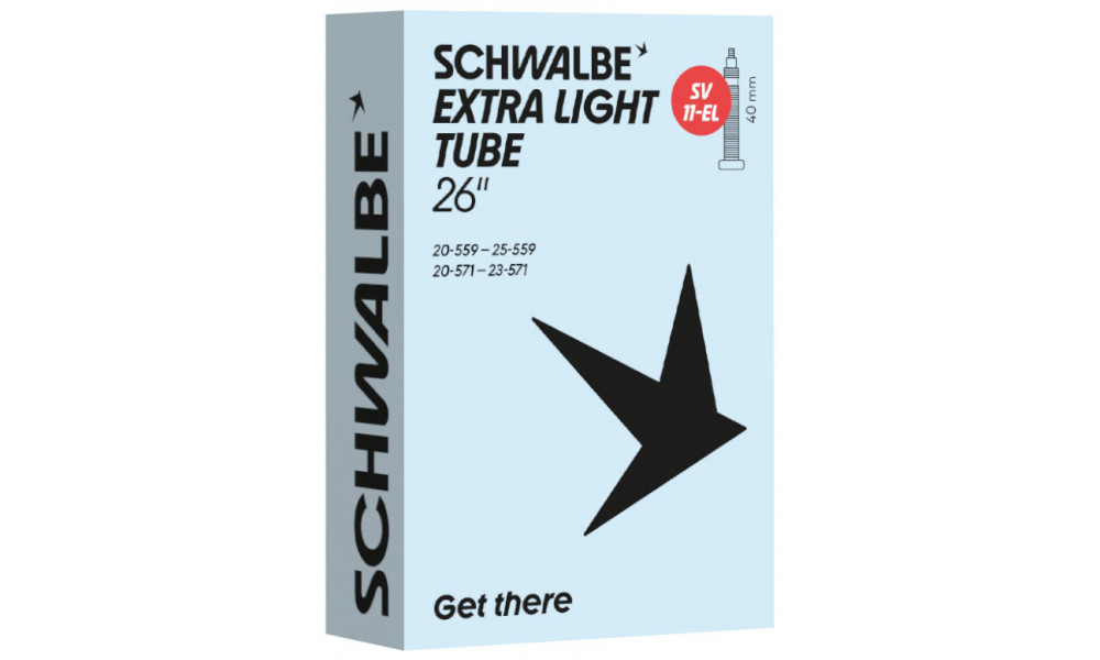 Kamera 26" Schwalbe SV11-EL 40mm Extra Light (20/25-559/571) - 1