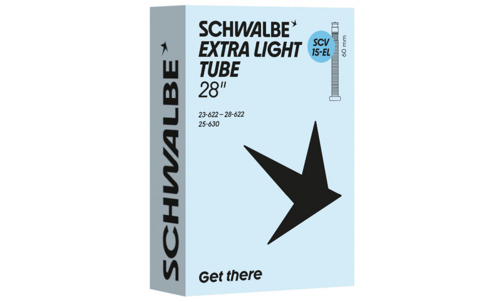 Kamera 27/28" Schwalbe SCV15-EL 60mm Extra Light (23/28-622/630) 