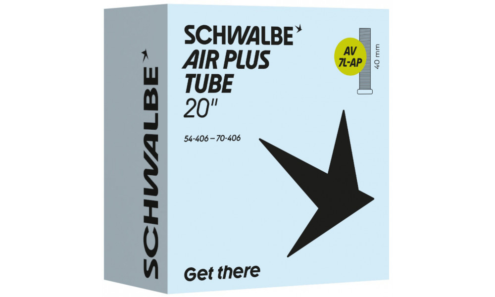 Kamera 20" Schwalbe AV7L-AP 40mm Air Plus (54/70-406) - 1