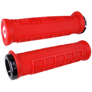 Stūres rokturi ODI Elite Pro V2.1 Lock On Bright Red-Black