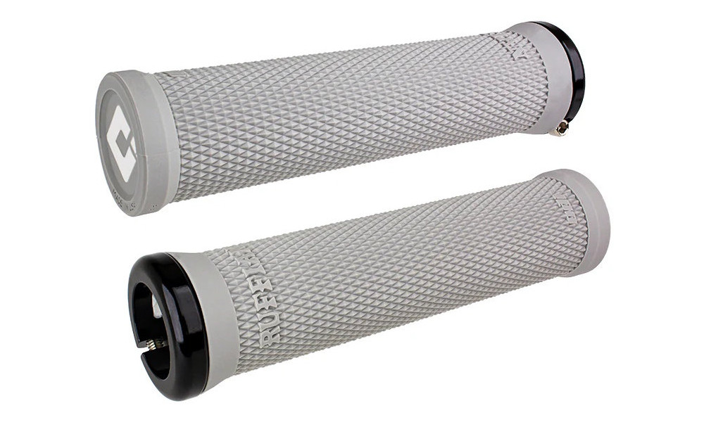 Stūres rokturi ODI Ruffian v2.1 Lock-On MTB 30mm OD 135mm White/Grey 