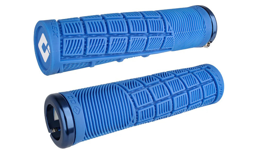 Stūres rokturi ODI Reflex v2.1 Lock-On MTB 135mm White/Blue 