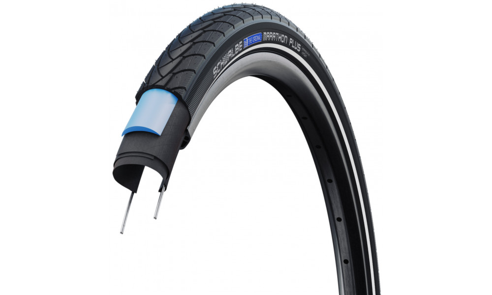 Riepa 28" Schwalbe Marathon Plus HS 348 Perf Wired 28-622 / 700x28C Black-Reflex - 1