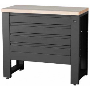 Darbnīcas galds Cyclus Tools System 500 89 x 100 x 50 cm with base cabinet 4 drawers anthracite (720856)