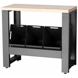 Darbnīcas galds Cyclus Tools System 500 89 x 100 x 50 cm with trash can 3 x 25 L anthracite (720859)