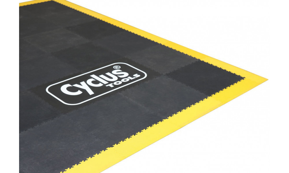 Darbnīcas grīdas flīzes Cyclus Tools Industry PVC 50 x 50 x 0.7 cm black 10 gab. (730031) 