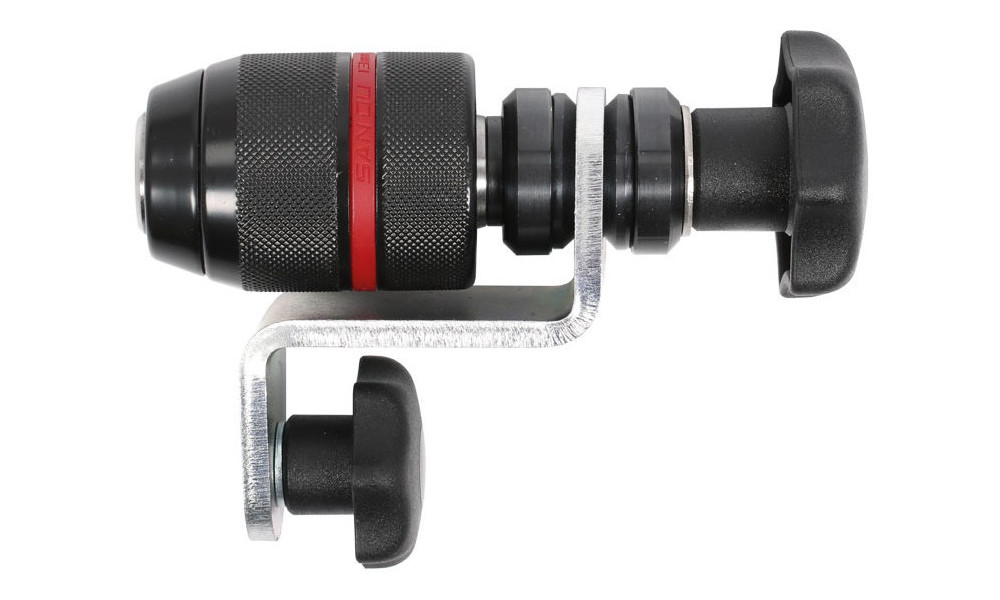 Riteņu remonta stenda daļa Cyclus Tools one-sided wheel fixing mount with axle stub for truing stand 720320 (720362) 