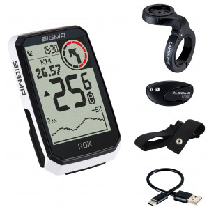 Velodators SIGMA ROX 4.0 Endurance GPS White HR Set