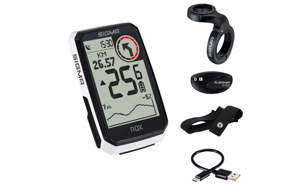 Velodators SIGMA ROX 4.0 Endurance GPS White HR Set - 1