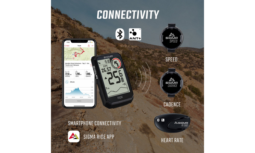 Velodators SIGMA ROX 4.0 Endurance GPS Black Sensor Set - 9