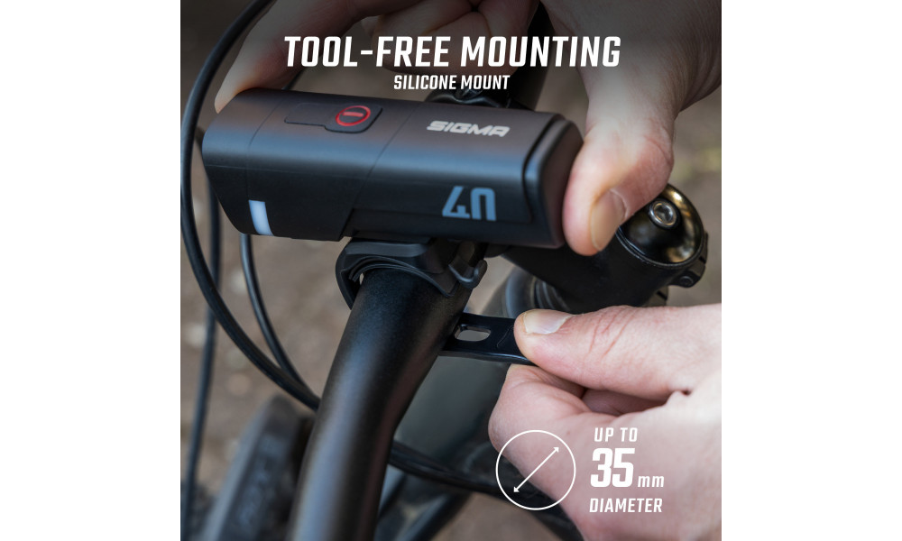 Priekšējais lukturis Sigma AURA 40 USB - 11