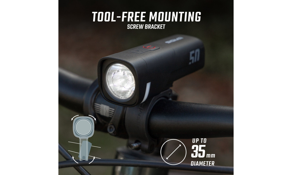 Priekšējais lukturis Sigma AURA 50 USB - 12