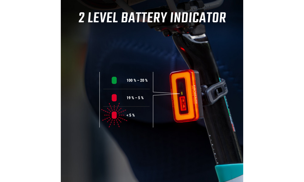 Aizmugurējais lukturis Sigma Hiro 70 USB - 5