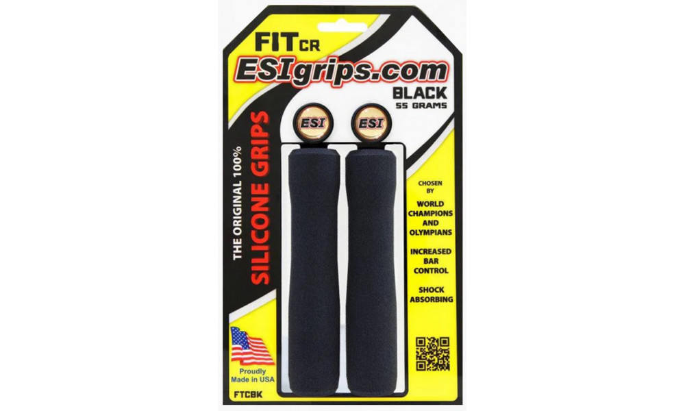 Stūres rokturi ESI FIT CR black 