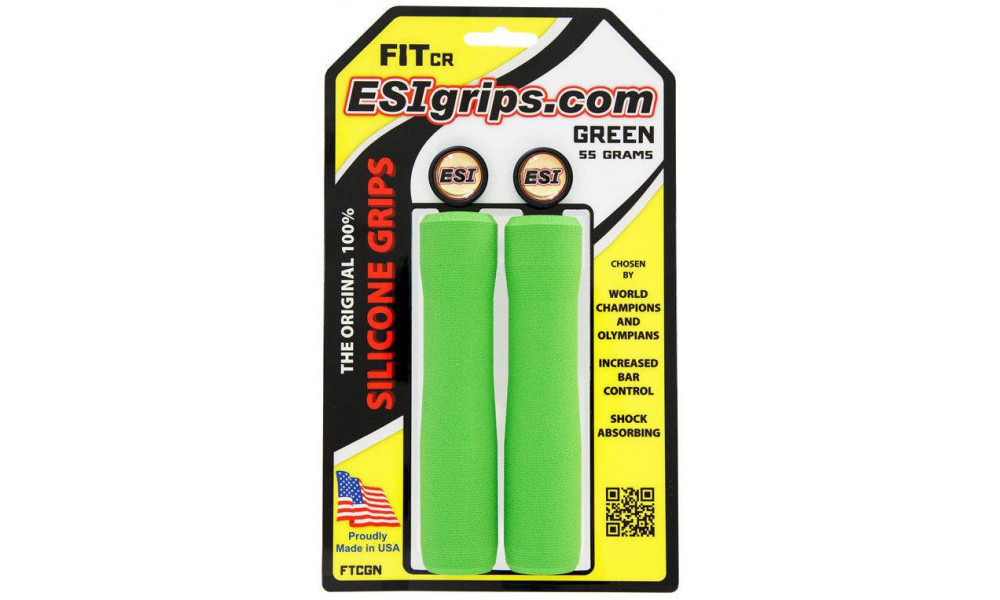 Stūres rokturi ESI FIT CR green 