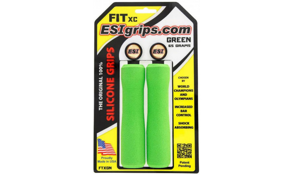 Stūres rokturi ESI FIT XC green 