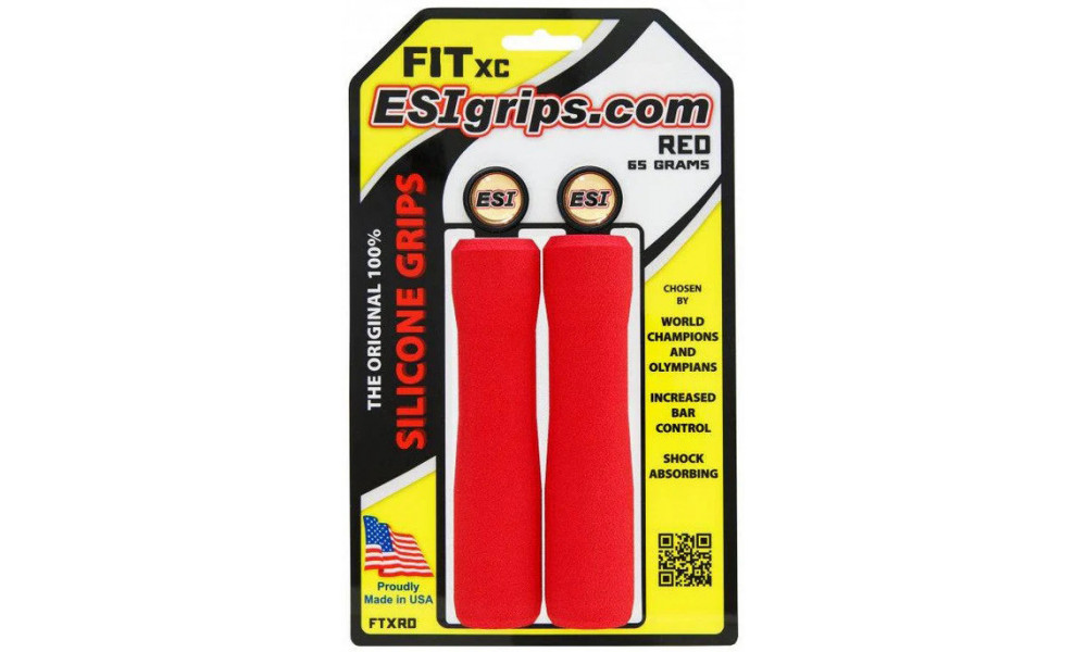 Stūres rokturi ESI FIT XC red 