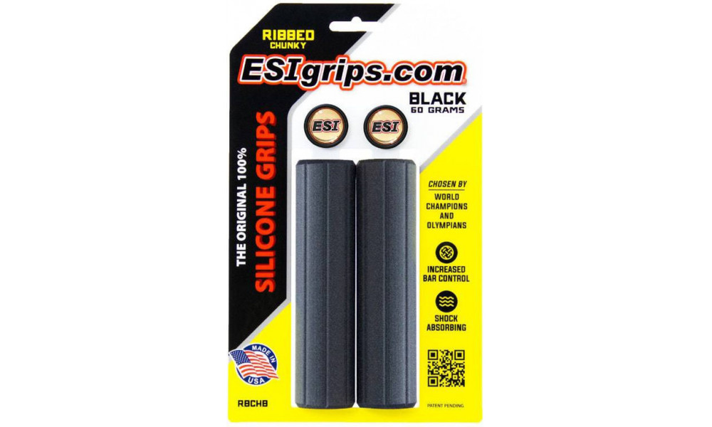 Stūres rokturi ESI Ribbed Chunky black - 1