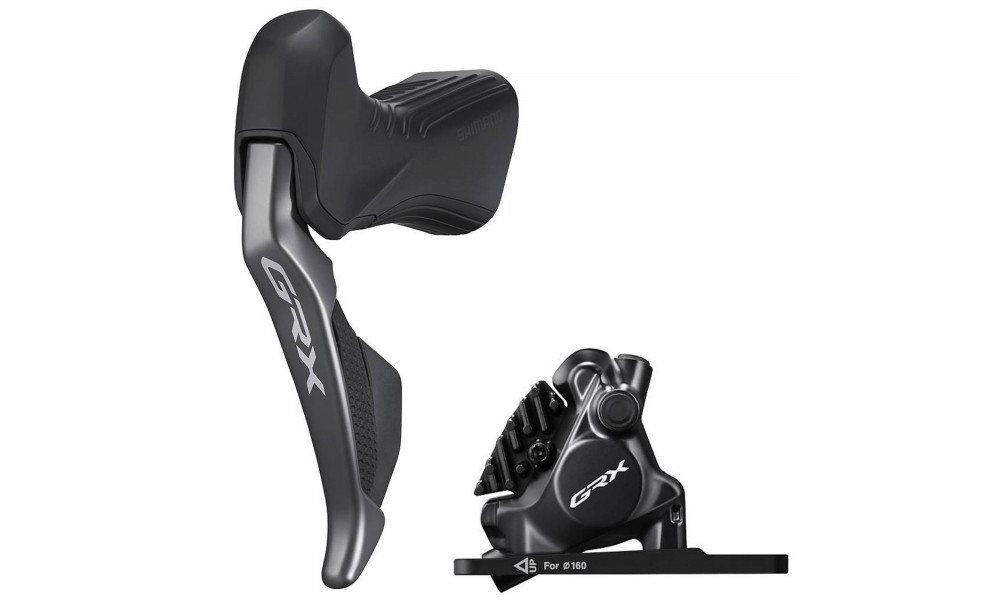Priekšējās disku bremzes Shimano GRX Di2 ST-RX815(L) + BR-RX820 (F) hydraulic flat mount 