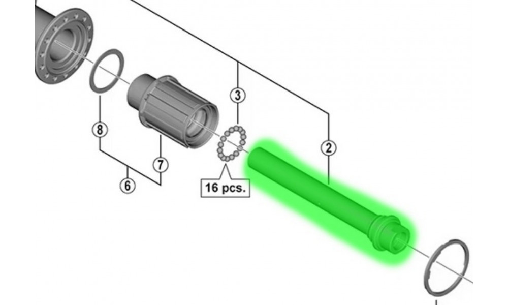 Aizmugurējās rumbas ass Shimano TIAGRA FH-MT400 142mm 