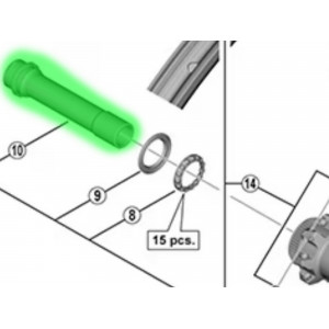 Priekšējās rumbas ass Shimano WH-M8100-TL-F15-B-275