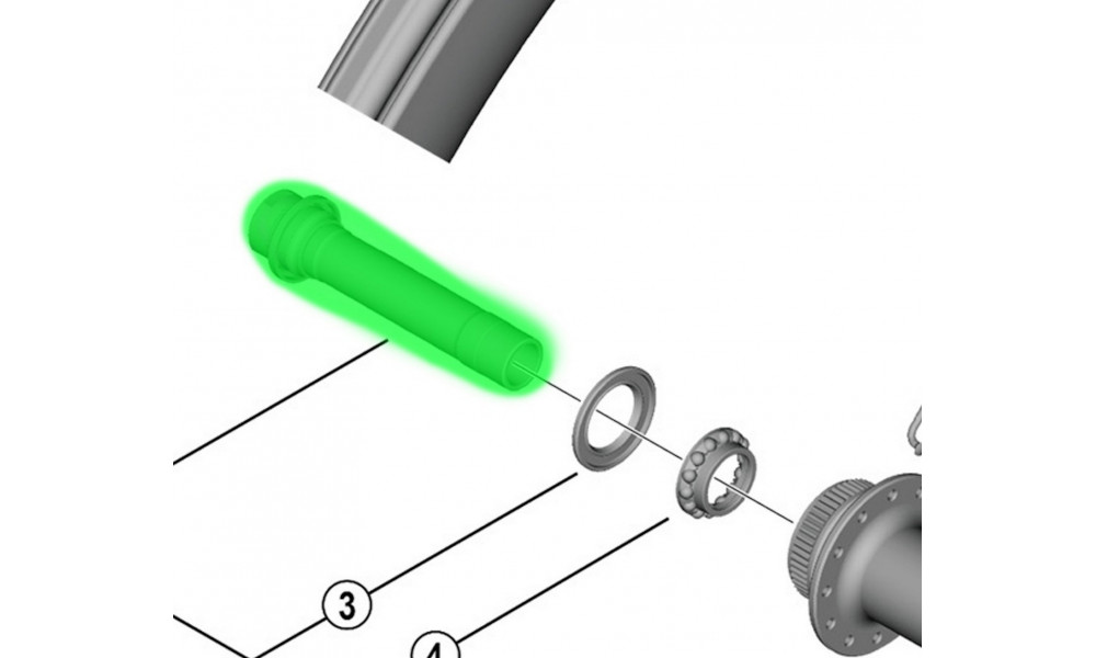 Priekšējās rumbas ass Shimano WH-RS710-C32-TL-F 