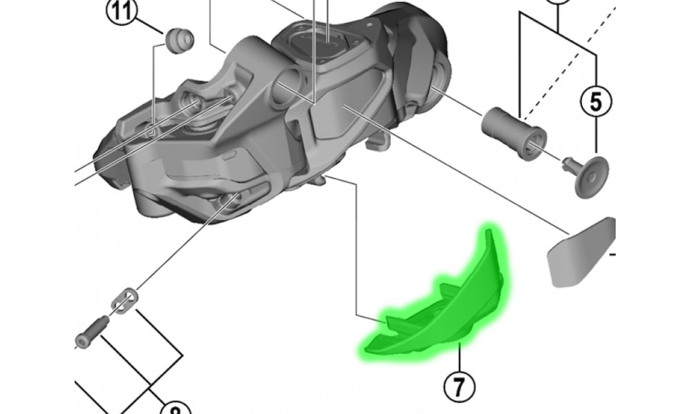 Baterijas turētājs Shimano XTR Di2 RD-M9250 SGS/GS 