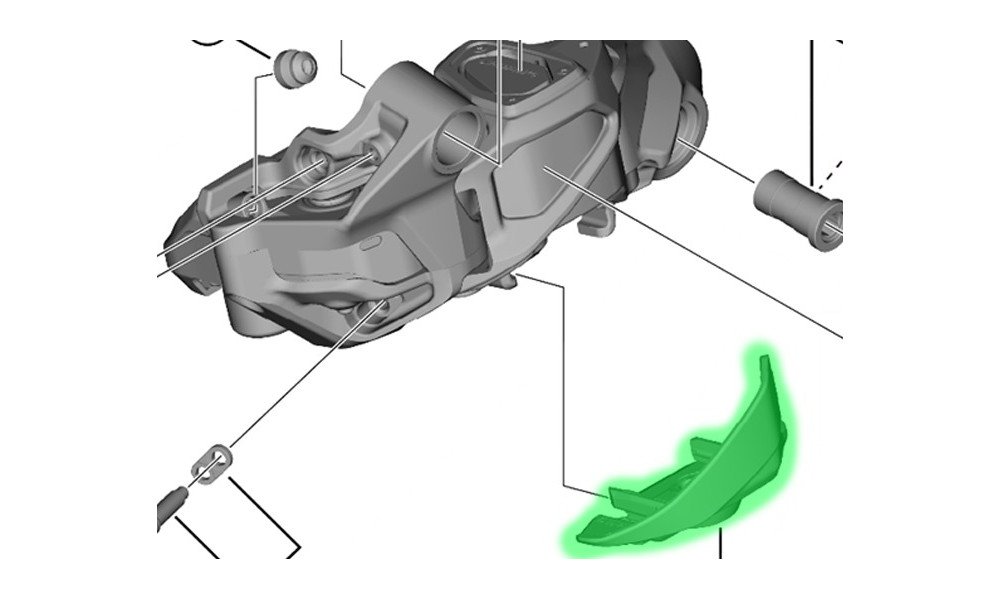 Baterijas turētājs Shimano XTR Di2 RD-M9250 SGS/GS - 2