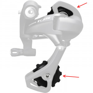 Aizmugurējā pārslēdzēja rullīšu komplekts Shimano RD-M5800