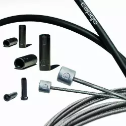 Pārnesumu trošu komplekts Capgo BL Double(2x) ECO stainless Shimano/Sram Road & MTB black