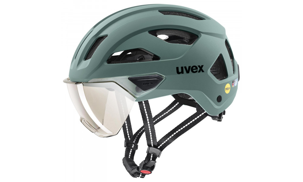 Ķivere Uvex stride visor MIPS sage green matt - 1