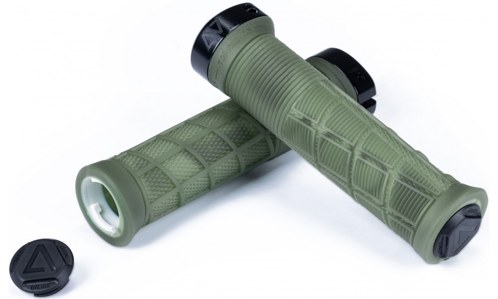 Stūres rokturi ACID Disrupt 138mm Lock-on translucent olive - 1