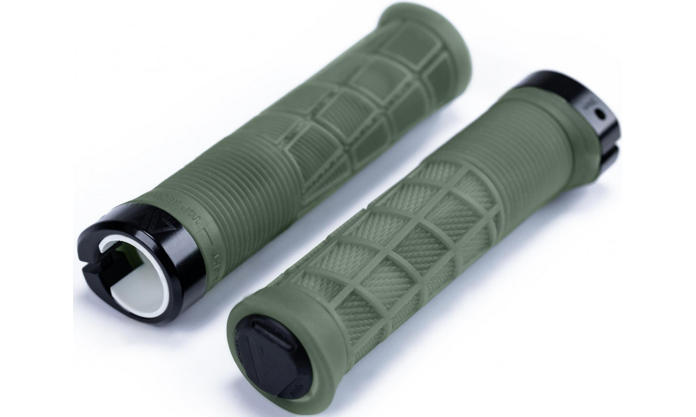 Stūres rokturi ACID Disrupt 138mm Lock-on translucent olive - 2