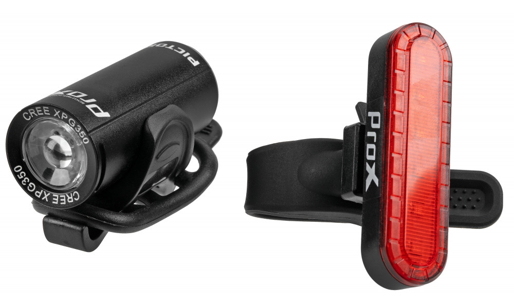 Apgaismojums komplekts ProX Pictor CREE 350Lm + 10Lm USB black - 4