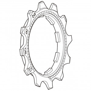 Aizmugurējais ķēdesrats Shimano DEORE XT CS-M760 9-speed 12T