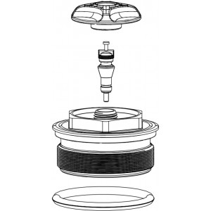 Dakšas remonta daļa Rockshox Soloair top cap 35mm Boost Pike A2 Lyrik A1+ Yari A1+ Revelation A1+ Pike DJ 2017+