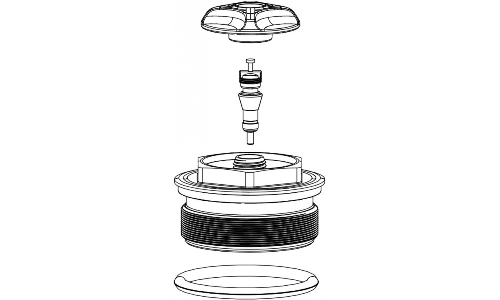 Dakšas remonta daļa Rockshox Soloair top cap 35mm Boost Pike A2 Lyrik A1+ Yari A1+ Revelation A1+ Pike DJ 2017+ 